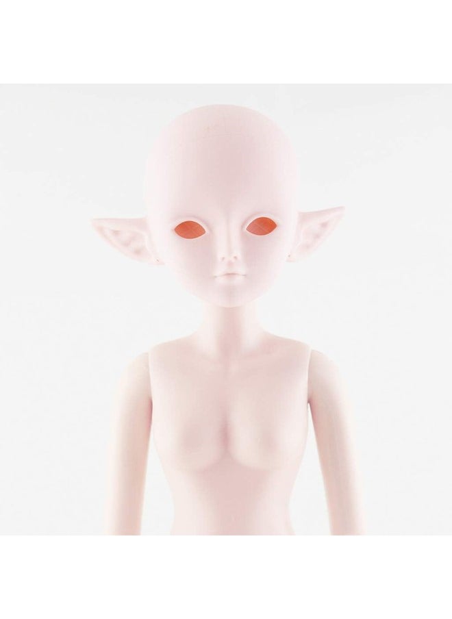 silvercnc - 1/3 BJD Head Face Mold with Elf Ear, Doll Replacement Body Parts, Make Up Eyes Eyelash Extensions, for Hair Styling Cosmetology - Brown Eyes - Image 1