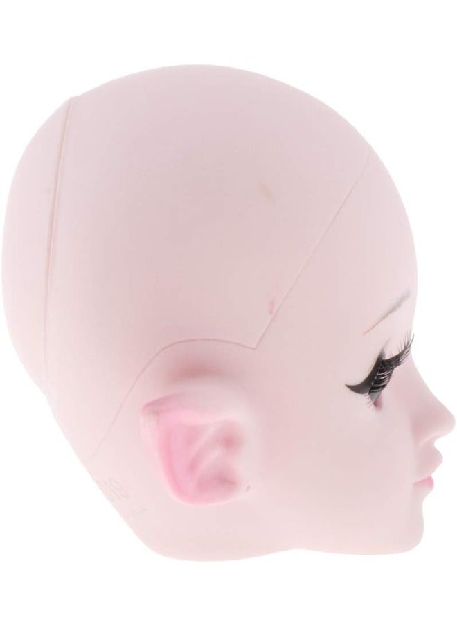 silvercnc - 1/3 BJD Head Face Mold with Elf Ear, Doll Replacement Body Parts, Make Up Eyes Eyelash Extensions, for Hair Styling Cosmetology - Brown Eyes - Image 1