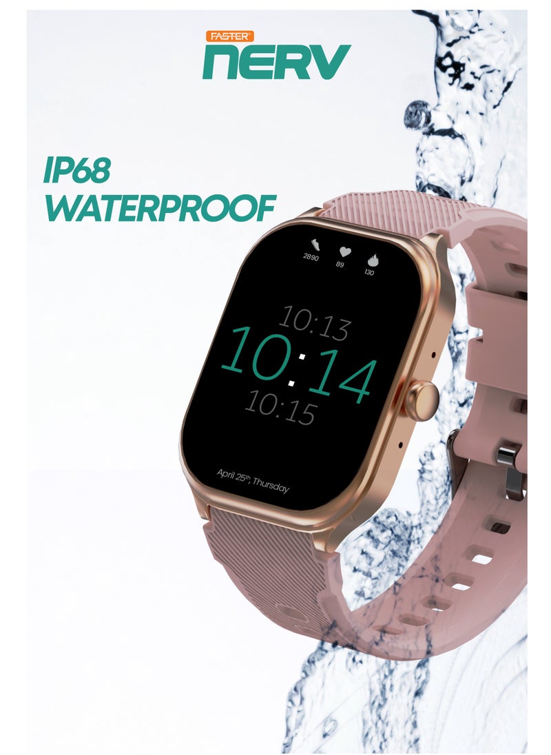 Faster - Smart Watch 2 - 2.01" HD Display, Bluetooth Calling, Fitness Tracker, Heart Rate & Sleep Monitor, Sports Modes, IP68 Waterproof, 290mAh Battery, for Men and Women, Compatible with Android & iOS - Image 1