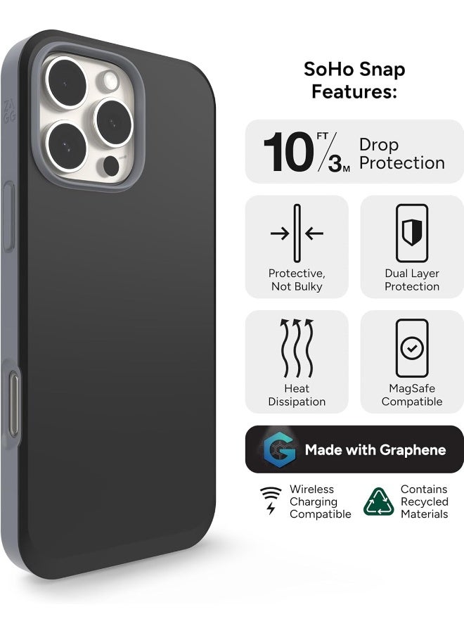 ZAGG SoHo Snap Case for iPhone 16 Pro Max Black - Image 3