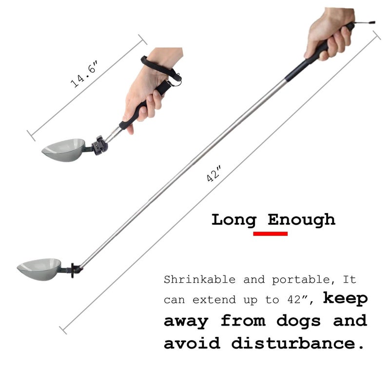 iNenya Dog Urine Sample Catcher,Adjustable Angle Long Handled Telescopic Dog Urine Collector,Super Easy to Use Dog Pee Catcher Urine Stick for Small Large Female Dogs - Image 3