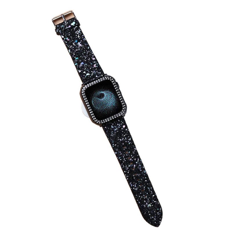 AD Silver Classic Leather Strap Smartwatch Band Compatible with Apple Watch Ultra with Adjustable Fit Replacement Strap for Daily Wear - Image 5