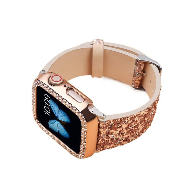 AD Silver Classic Leather Strap Smartwatch Band Compatible with Apple Watch Ultra with Adjustable Fit Replacement Strap for Daily Wear - Image 3