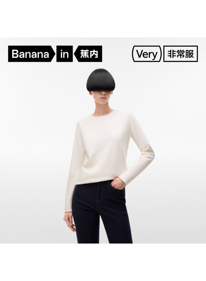 Bananain Very Comfortable 502 Regular Women'S Round Neck Three-Proof Long Sleeve T-Shirt - Image 3