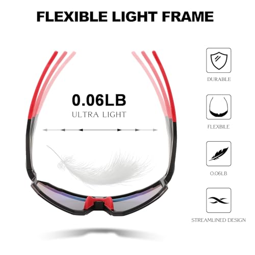 Karsaer Sports Baseball Sunglasses Men Women Visor Cycling Glasses MTB Running Driving Fishing Baseball B5105, Purple - Image 3