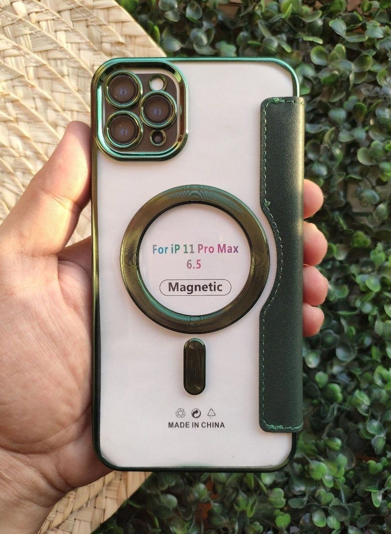 Flip leather front and back case compatible with iPhone 11 Pro Max - Image 3