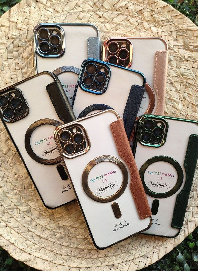 Flip leather front and back case compatible with iPhone 11 Pro Max - Image 4