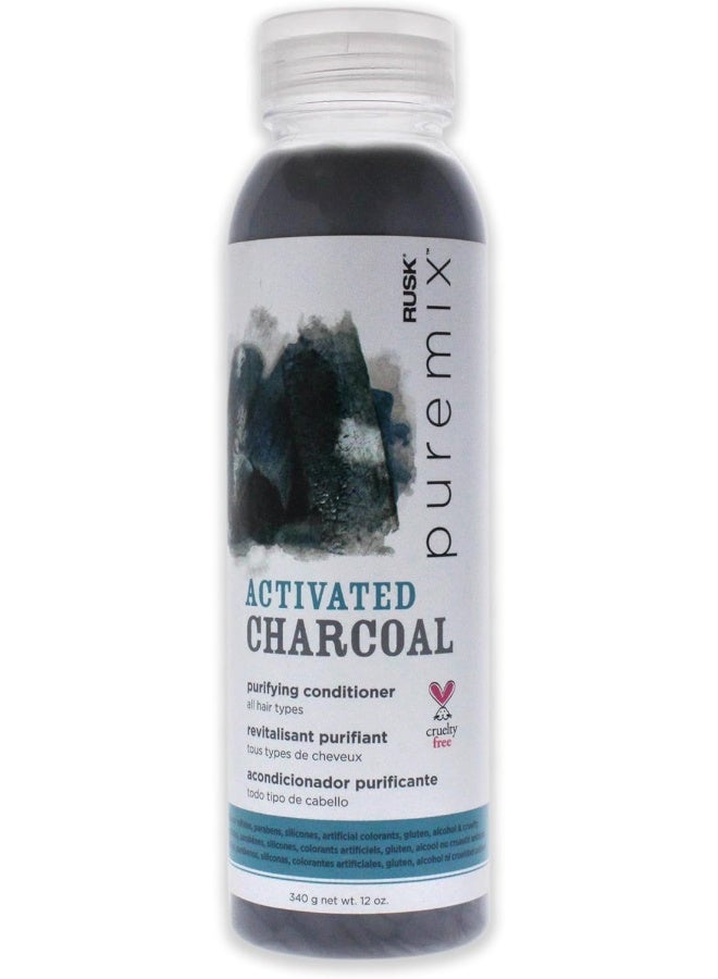 Rusk Puremix Activated Charcoal Purifying Conditioner For Unisex 12 Oz - Image 1