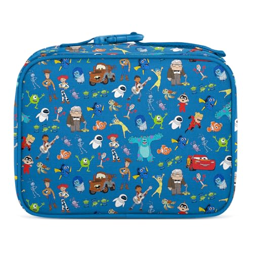 Simple Modern Disney Pixar Kids Lunch Box for School Reusable Insulated Lunch Bag for Toddler Girl and Boy Exterior Interior Pockets Hadley Collection Pixar Mashup on Blue - Image 3