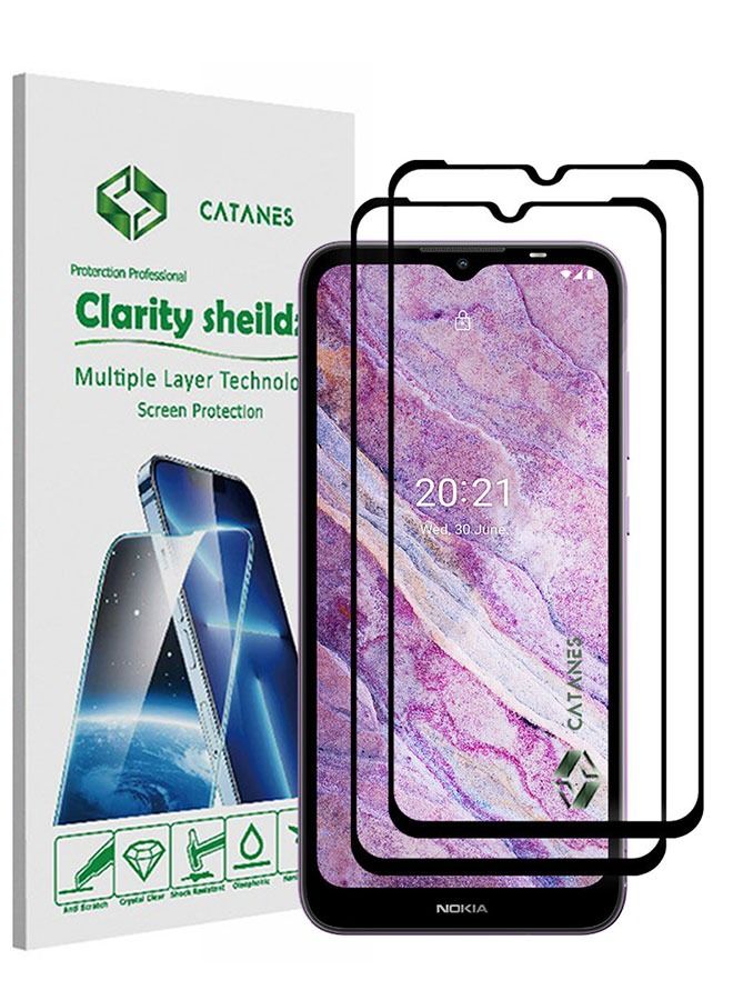 CATANES 2 Pack For Nokia C10 Tempered Glass Screen Protector Full Glue Back - Image 1