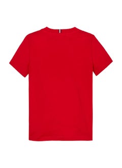 TOMMY HILFIGER Boys' Logo Graphic T-Shirt - Cotton, Red  - Image 5