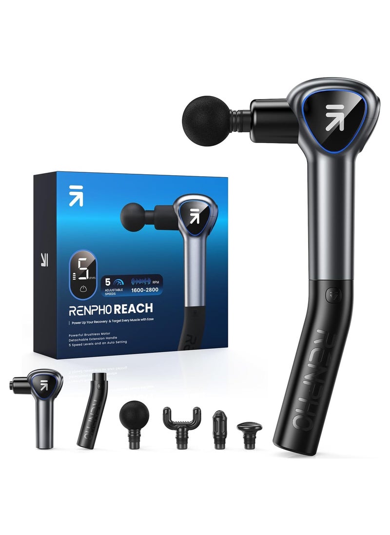 RENPHO RENPHO Massage Gun with Upgrade Extension Handle Percussion, Portable Mini Handheld Deep  - Image 1
