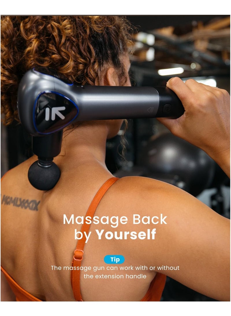 RENPHO RENPHO Massage Gun with Upgrade Extension Handle Percussion, Portable Mini Handheld Deep  - Image 2