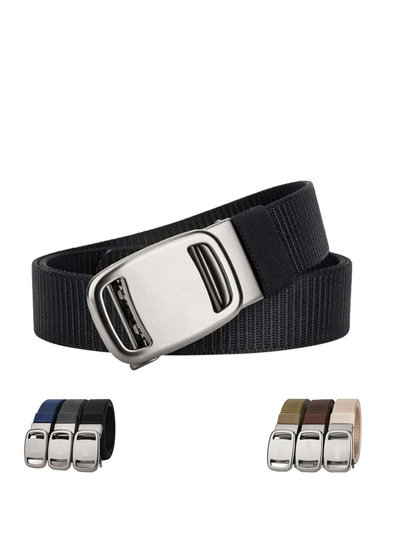 SOLARAE Pilot Tactical Belt for Man, Automatic Belt Buckle, Outdoor Wear-Resistant Belt - Image 1