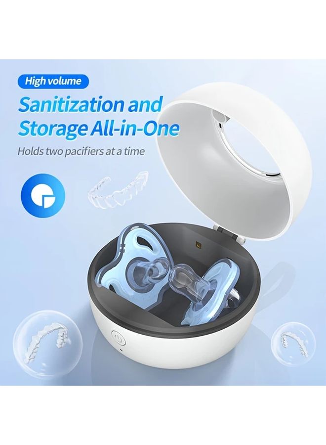 White Portable UV Cleaning Box 180s Sterilizer For Denture Toothbrush Keys Travel - Image 1