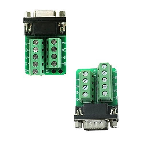 Twinkle Bay Twinklebay DB9 Breakout Connector RS232 Serial 9 Pin Connector Db9 Terminal (Male x 1, Female x 1) - Image 5