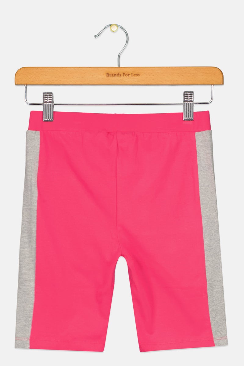 Ellesse Kids Girl Brand Logo Cycling Shorts, Pink - Image 2