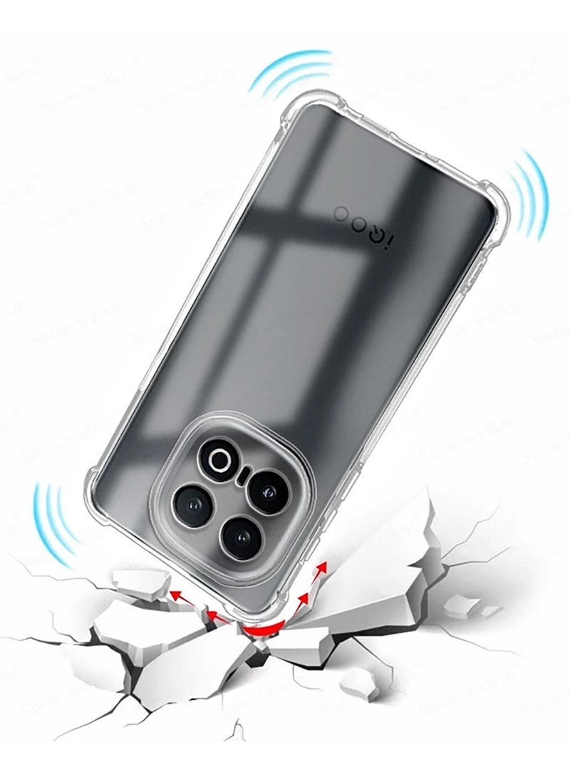 general For Vivo iQOO 13 Case, Shockproof Slim Ultra-Thin Flexible TPU Soft Silicone Airbag Anti-Drop Case Cover - Image 2