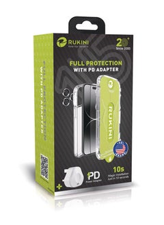 FULL Protection with PD Adapter for iPhone 15 - Ultimate Safety and Performance from RUKINI 6 in 1