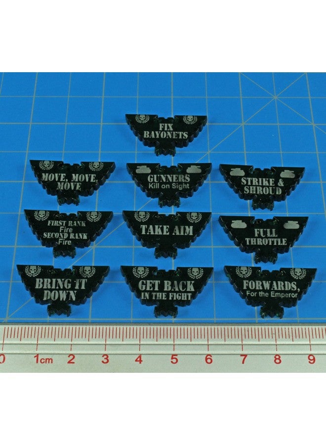 LITKO LITKO Guard Special Orders Token Set | Compatible with Warhammer 8th Edition | Translucent Green | 10 Pack - Image 3