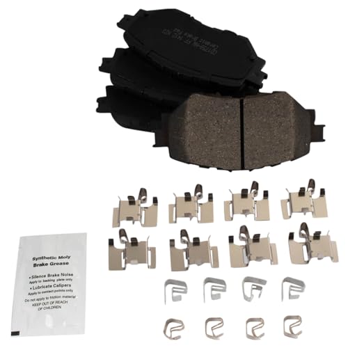 TRQ Front Brake Pads Ceramic Compatible with 2014-2018 Mazda 3 - Image 1