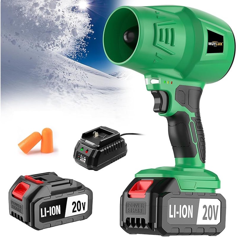 Electric Cordless Leaf Blower Handheld Leaf Blower 1 X 4.0Ah Battery and Charger Included, Lightweight Leaf Blowers for Patio Cleaning, Lawn Care, Blowing Leaves and Dust, Green - Image 1