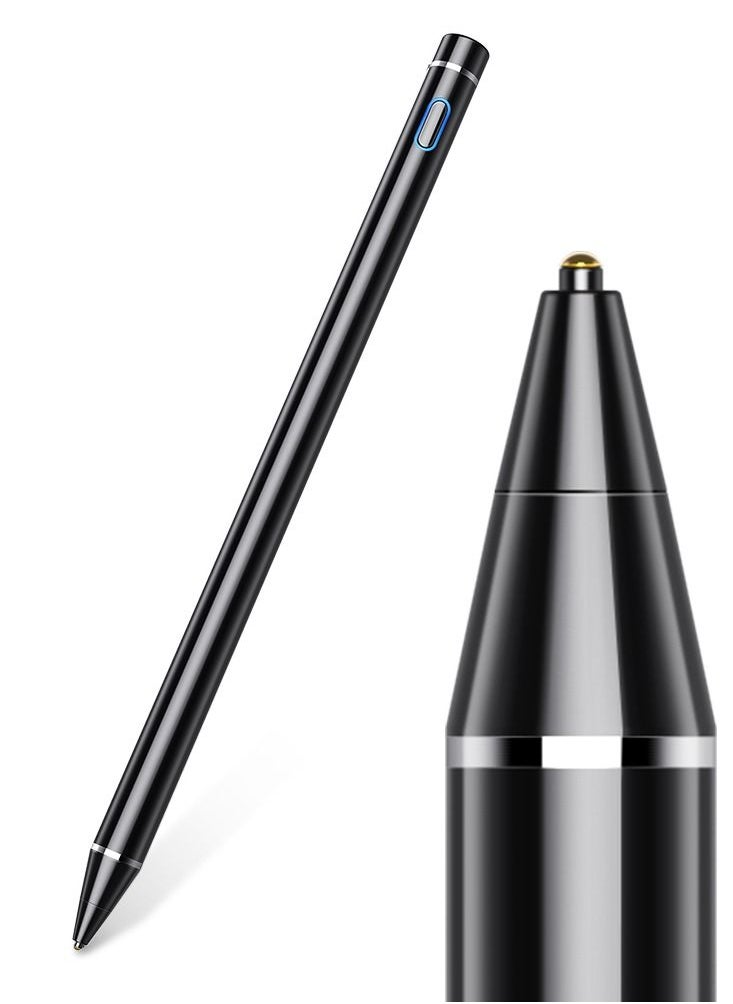 ESR ESR Active Stylus Pen for Touch Screens, Rechargeable 1.5mm Fine Point Smart Pencil [Compatible for iPhone iPad Samsung Phone &Tablets (iOS/Android)] Black  - Image 2