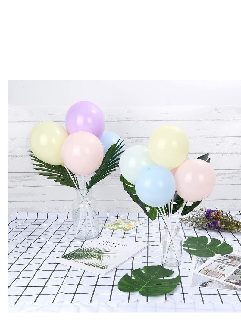 MARKQ Balloon Sticks with Cups, 50 Pieces White Balloon Stick Holders for Holidays, Anniversary Wedding Birthday Party Decoration - Image 3