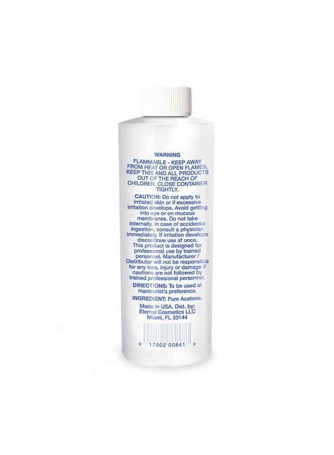 ETERNAL مزيل طلاء الأظافر بالأسيتون - أسيتون نقي بنسبة 100% ذو تأثير سريع وتركيبة قوية للغاية لإزالة طلاء الأظافر الطبيعي والغراء والجل والأكريليك والشلك والأظافر الاصطناعية - 8 أونصة سائلة - Image 2