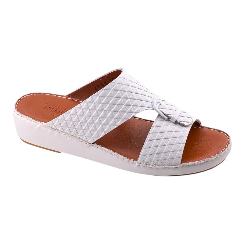 إيت صندل عربي يدوي الصنع للرجال من AET | شبشب رجالي خارجي | شبشب مفتوح من الأمام للاستخدام اليومي | جلد شامواه عربي أصلي مع إبزيم | تصميم جديد | نعل داخلي بلون بني فاتح | مريح وخفيف الوزن - Image 1