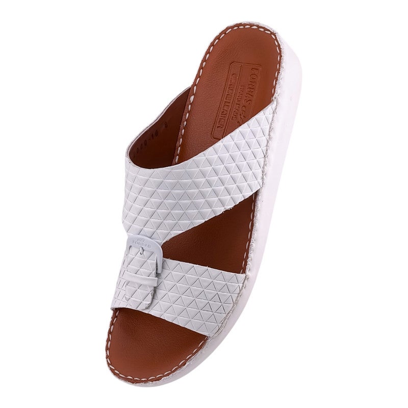 إيت صندل عربي يدوي الصنع للرجال من AET | شبشب رجالي خارجي | شبشب مفتوح من الأمام للاستخدام اليومي | جلد شامواه عربي أصلي مع إبزيم | تصميم جديد | نعل داخلي بلون بني فاتح | مريح وخفيف الوزن - Image 3