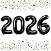 GOER 42 Inch 2026 Black Foil Number Balloons for 2026 New Year Eve Festival Party Supplies Graduation Decorations - Image 3