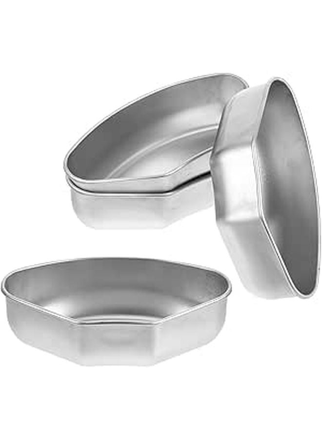 4 قطع مجموعة صناديق باخرة طعام مقسمة من الفولاذ المقاوم للصدأ للخضروات والأسماك والمأكولات البحرية - Image 1