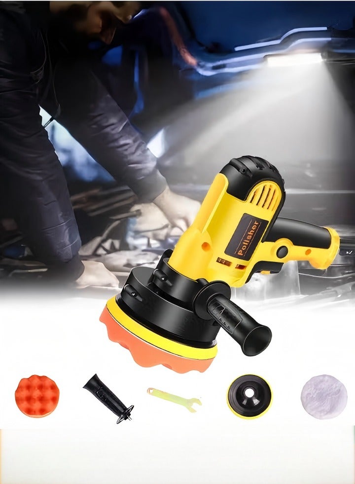 Loquat Buffer Polisher, Car Polisher 220V 700W 5 Variable Speed Polisher Kit with 60-3700rpm/min Detachable Handle Rotary Car Buffer Polisher Waxer, for Boat,Car Polishing and Waxing - Image 1