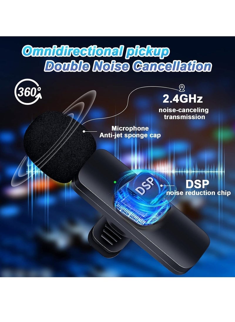 Gravity New Dual Omnidirectional Wireless Microphone for iPhone, Noise Cancelling with Echo Mode, Professional Mic for Video Recording, Podcasting, YouTube, High-Quality Audio, Easy to Use, Compact & Portable - Image 3