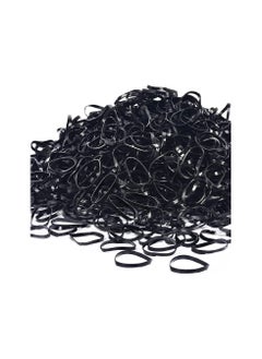 SHOWAY Pack Of 2000 Mini Rubber Bands Soft Hair Braiding Bands For Ldren Hair Small Dreadlocks Wedding Hairstyle And More (Black)  - Image 1
