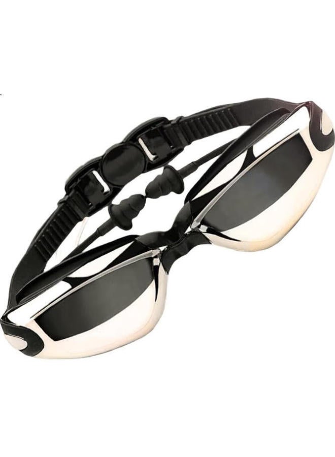 WATER CUBE Shuili Fang Swimming Goggles, Unisex, For Nearsightedness, Waterproof, Anti-Fog, High-Definition, Professional Electroplated Swimming Glasses, Competitive Swim Goggles, Black, 200° - Image 1
