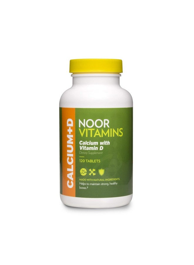 Noor Vitamins Halal Calcium Plus Vitamin D Bone & Immune Support ; 600 Mg Calcium Carbonate & 800 Iu (20 Mcg) D2 Per Tablet ; Aids In Absorption Of Calcium Into Bones Nongmo Vegan & Halal (120 Tablets) - Image 2