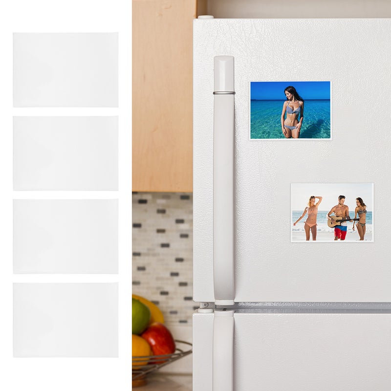 8Pcs Refrigerator Magnetic Picture Frame Fridge Magnetic Photo Pockets Sleeve - Image 2