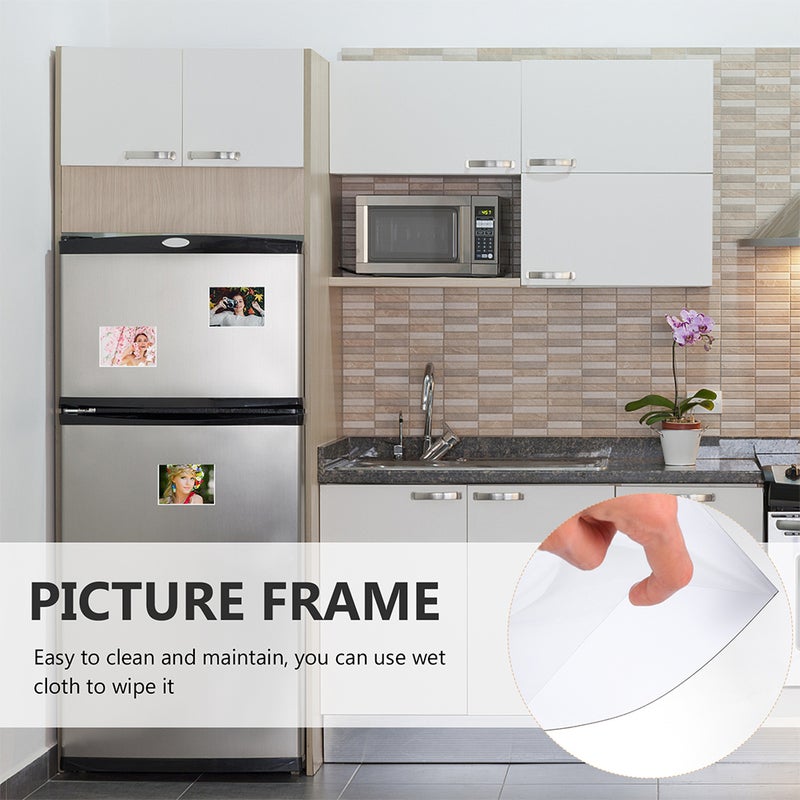 8Pcs Refrigerator Magnetic Picture Frame Fridge Magnetic Photo Pockets Sleeve - Image 4