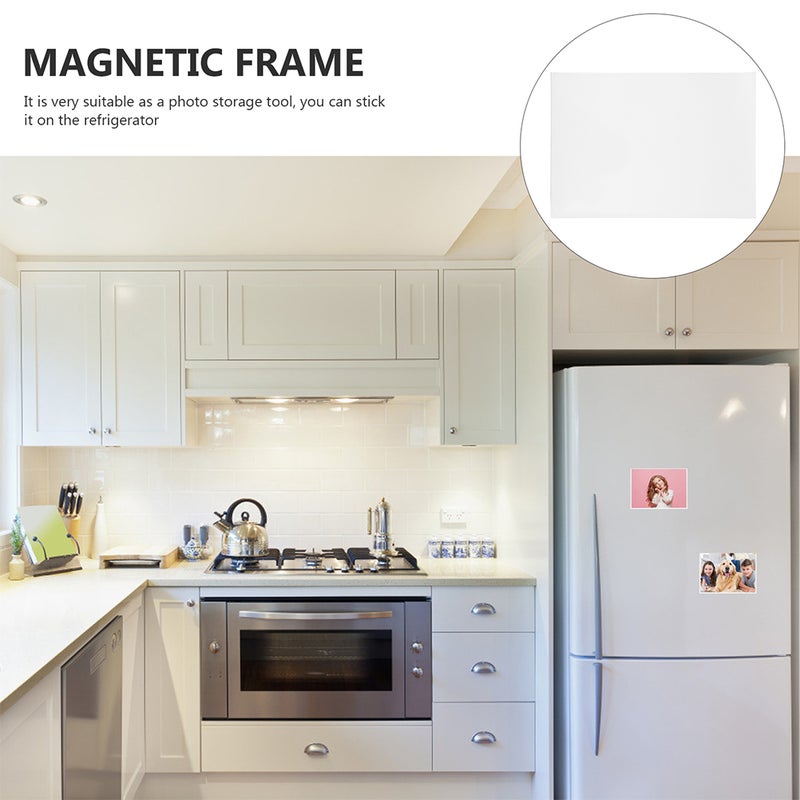 8Pcs Refrigerator Magnetic Picture Frame Fridge Magnetic Photo Pockets Sleeve - Image 5