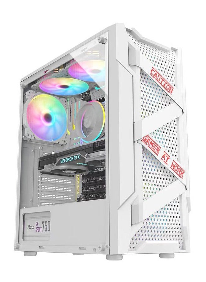 Generic - PC Case, ATX Micro-ATX Mini-ITX Compatible, Middle Tower, Homebrew Gaming, USB3.0 (Case Fan Not Included, White) - Image 1
