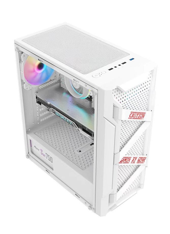 Generic - PC Case, ATX Micro-ATX Mini-ITX Compatible, Middle Tower, Homebrew Gaming, USB3.0 (Case Fan Not Included, White) - Image 1