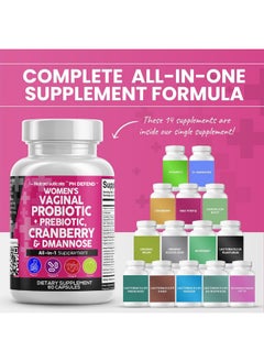Clean Nutraceuticals Clean Nutraceuticals Vaginal Probiotics for Women + Prebiotics 20 Billion Cranberry Pills 30,000mg w/D-Mannose 500 mg for Urinary Tract Health pH Balance - for Vaginal Health Supplements Pills  - Image 2