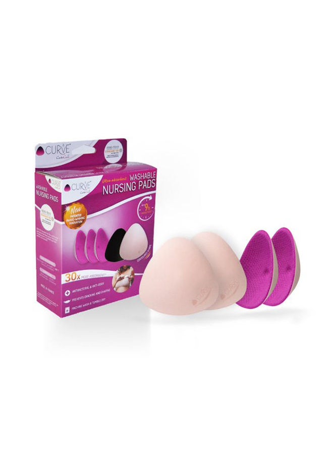 Curve Essential Plus 4 Washable Nursing Pads Day Fuchsia  - Image 2