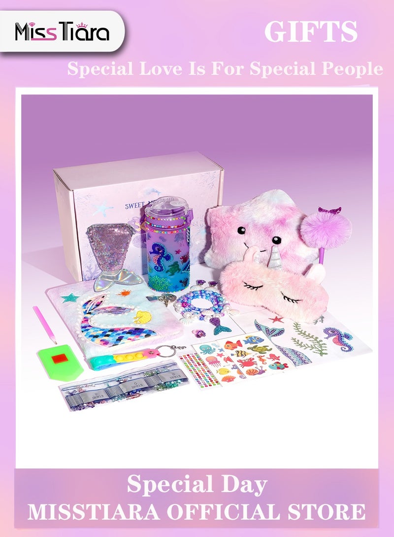 MissTiara Mermaid Girls Gift Set - Birthday Gifts, Ramadan Gift Boxes, Back to School Gifts, Graduation Gifts and Toy Gift Sets for Girls Ages 4 to 18 - Image 1