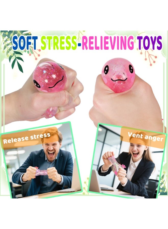 Axolotl Squishy Stress Balls – Sensory Fidget Toy for Adults, Cute Malt Sugar Animal for Anxiety Relief, Easter Basket Stuffer Gift - Image 5