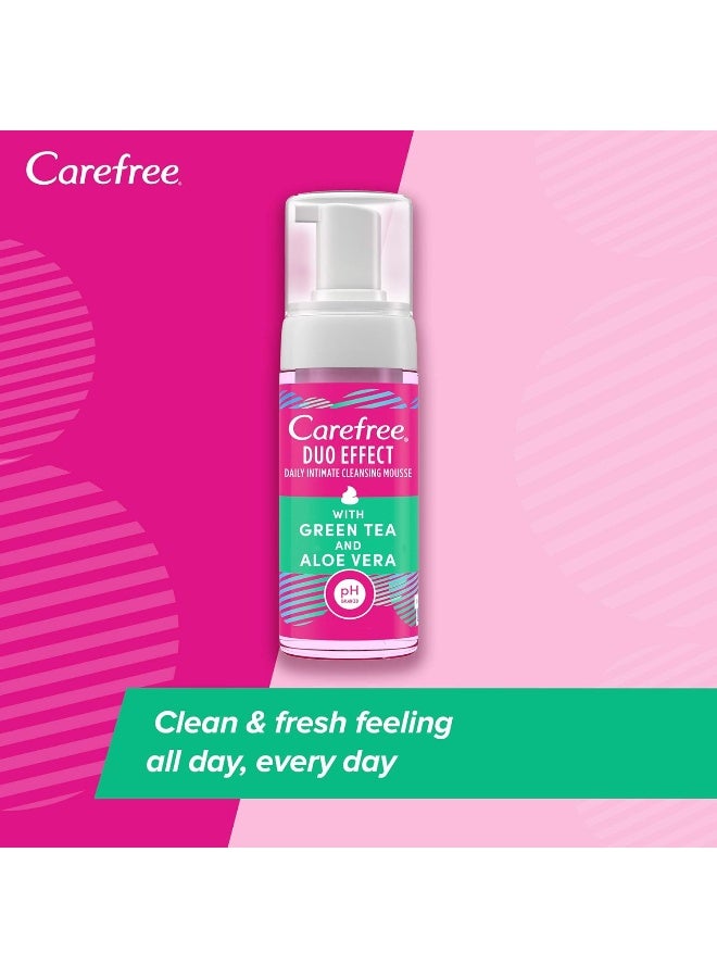 Carefree رغوة تنظيف المناطق الحساسة اليومية من كيرفري، تأثير مزدوج مع الشاي الأخضر والألوة فيرا، 150 مل - Image 2