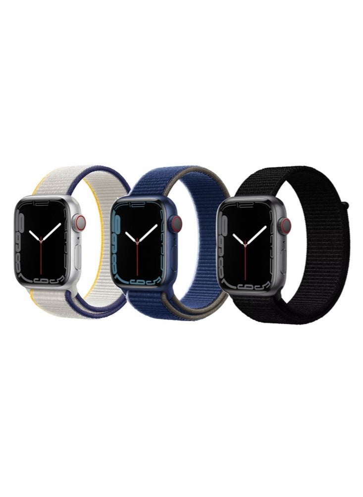 بيرفيي 3 قطع لتبديل سوار الساعة لساعة Apple Watch بأحجام 41/40/38 ملم من السلسلة 8/7/6/5/4/SE.  - Image 1