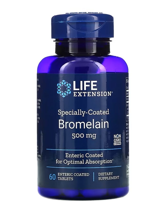 Life Extension Specially-Coated Bromelain 500 mg 60 Enteric Coated Tablets 